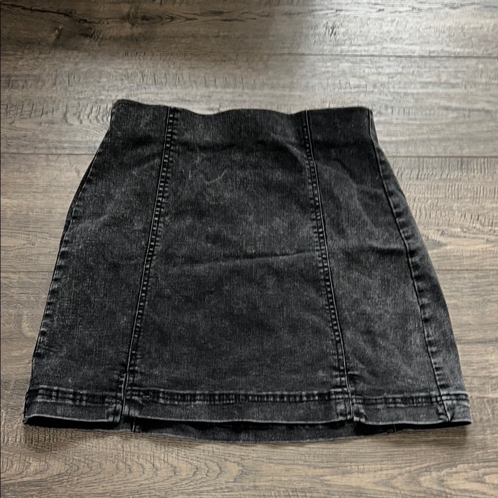 Black Denim Skirt